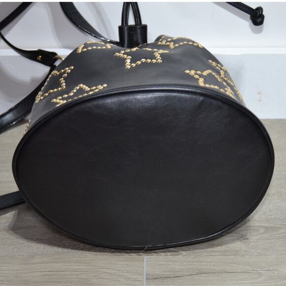 Betsey Johnson Night Lights Star-Studded Bucket Bag Black & Gold - Picture 4 of 14